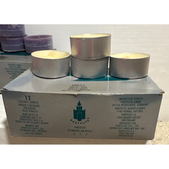 PartyLite Candles Tealight Candles Lavender Amethyst Vanilla Ivory and Purple RE - Picture 8 of 10